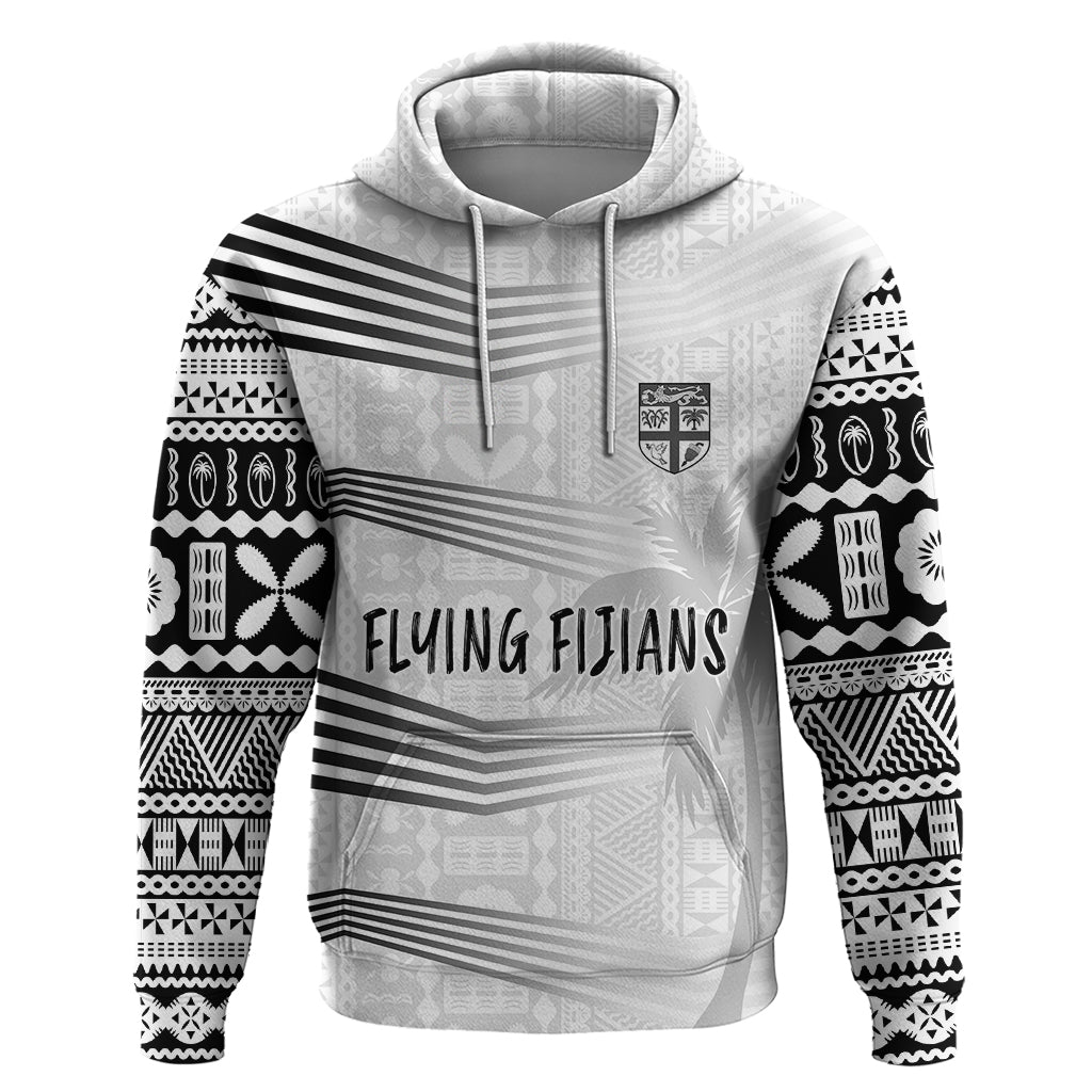 Personalised Fiji Rugby Hoodie Kaiviti WC 2023 Jersey Replica - White LT7