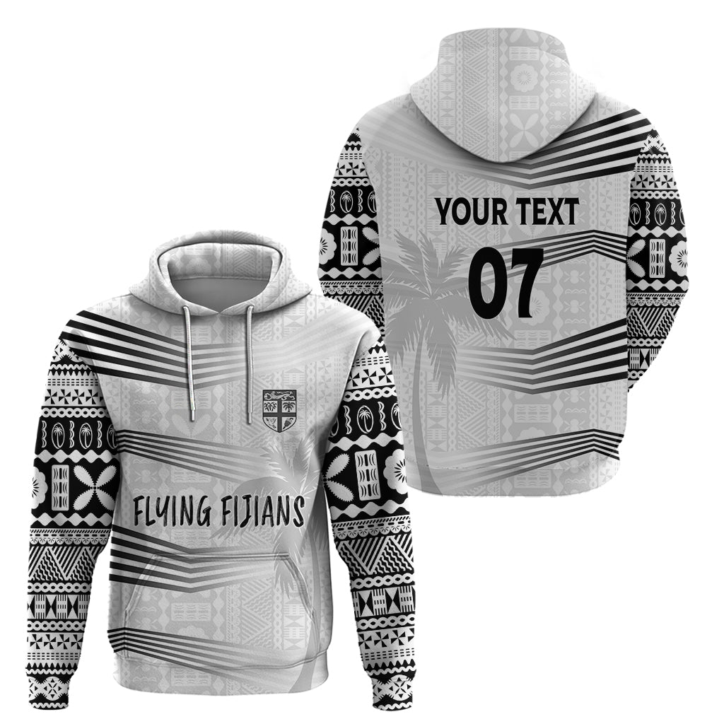 Personalised Fiji Rugby Hoodie Kaiviti WC 2023 Jersey Replica - White LT7