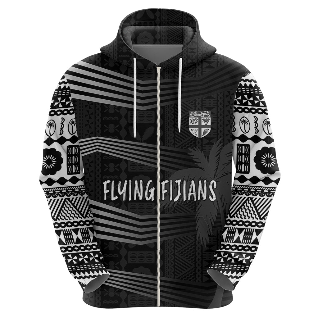 Personalised Fiji Rugby Hoodie Kaiviti WC 2023 Jersey Replica - Black LT7