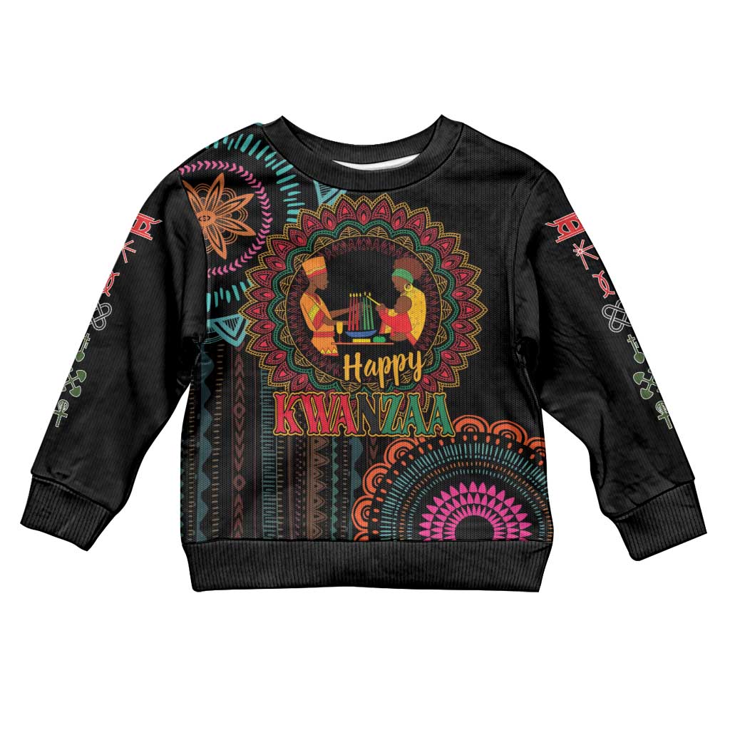 Happy Kwanzaa African Kid Ugly Christmas Sweater Mandala Mix Nguzo Saba LT7
