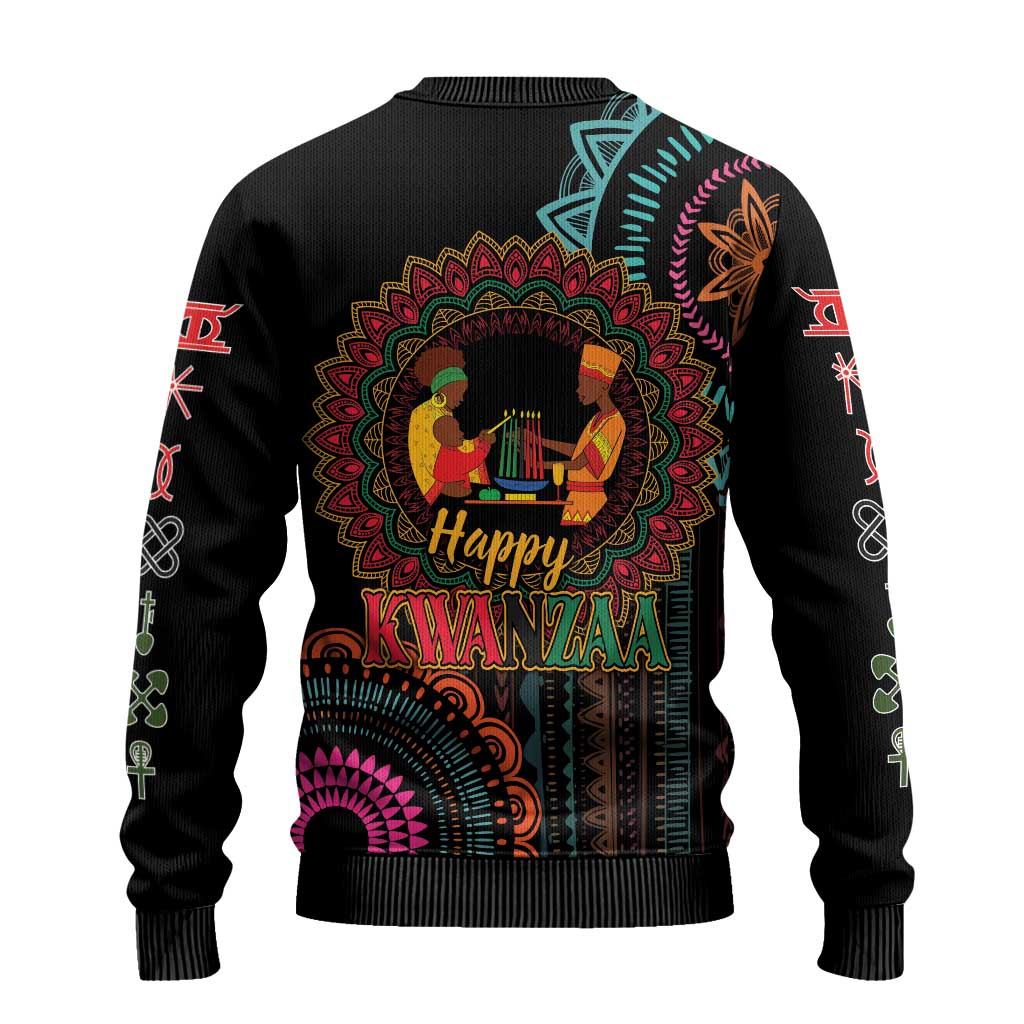 Happy Kwanzaa African Ugly Christmas Sweater Mandala Mix Nguzo Saba LT7