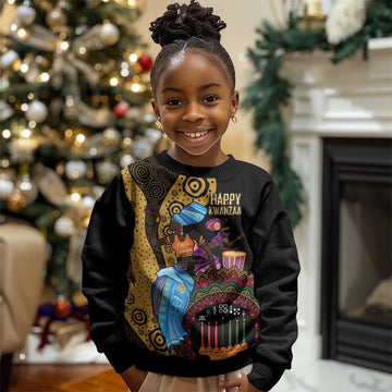 Happy Kwanzaa African Kid Ugly Christmas Sweater Tribal Dance LT7