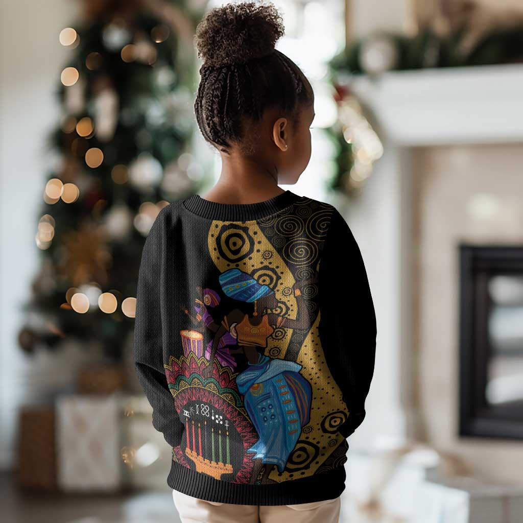 Happy Kwanzaa African Kid Ugly Christmas Sweater Tribal Dance LT7