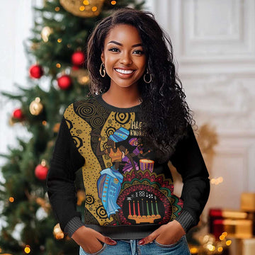 Happy Kwanzaa African Ugly Christmas Sweater Tribal Dance LT7