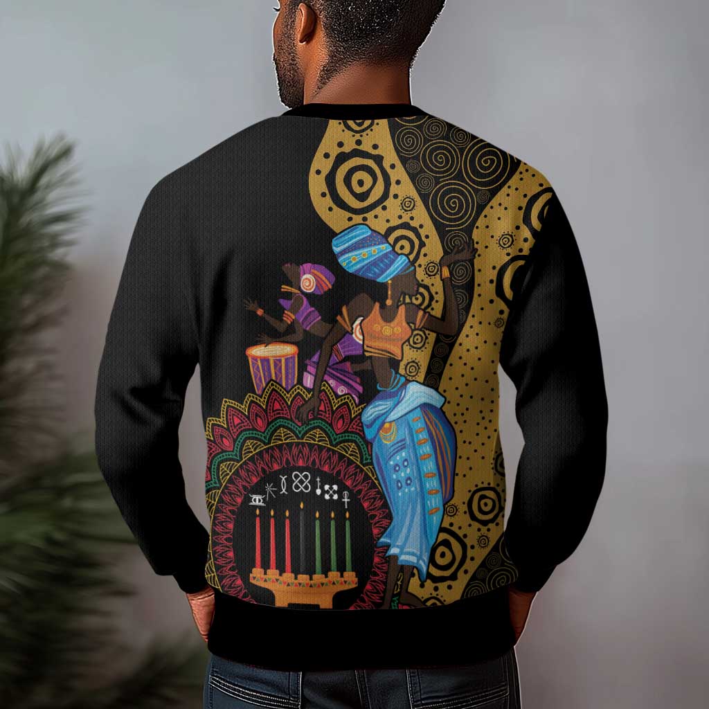 Happy Kwanzaa African Ugly Christmas Sweater Tribal Dance LT7