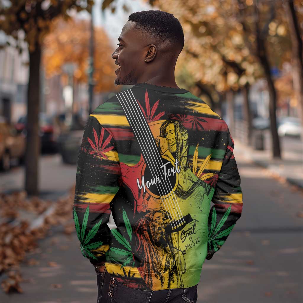Personalised Afro Reggae Sweatshirt Soul of Music Sketch Style LT7