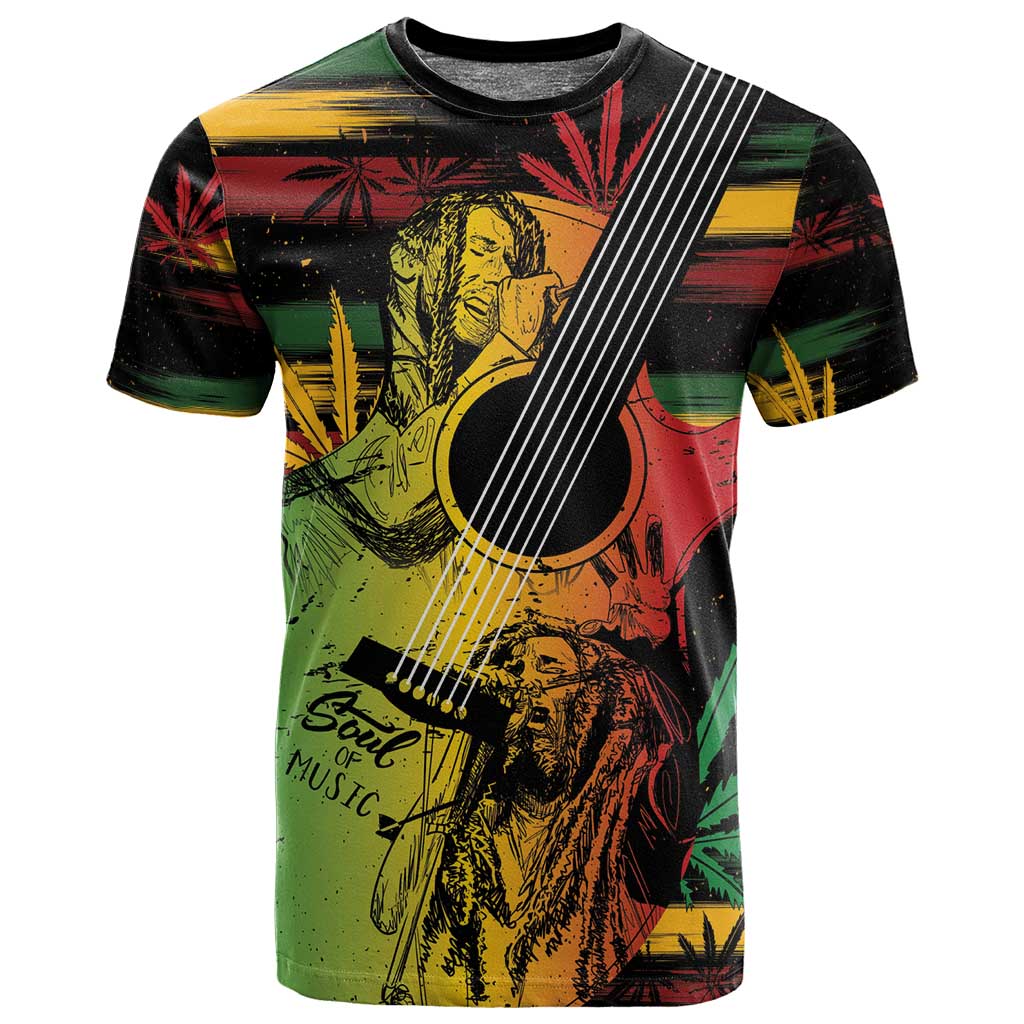 Personalised Afro Reggae T shirt Soul of Music Sketch Style LT7