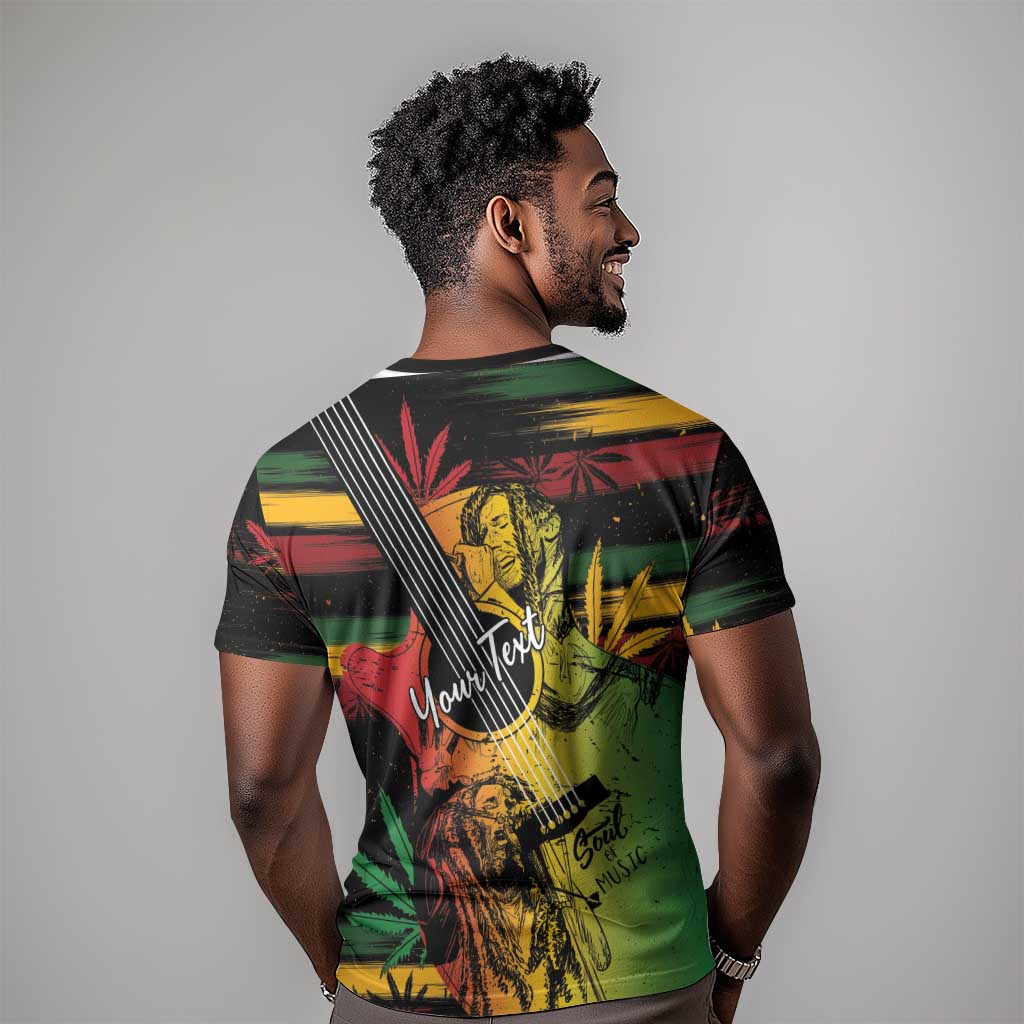 Personalised Afro Reggae T shirt Soul of Music Sketch Style LT7