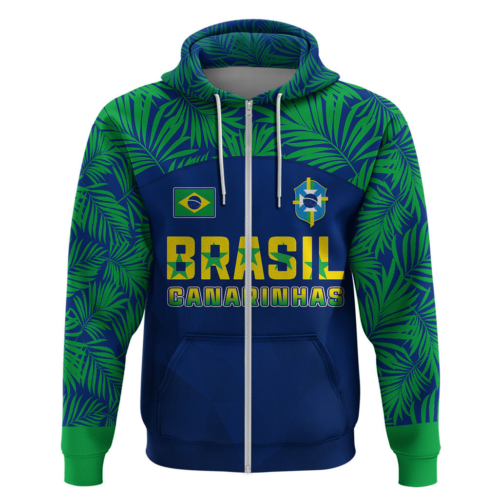 Personalised Brazil Football Hoodie Women's WC 2023 Selecao LT7