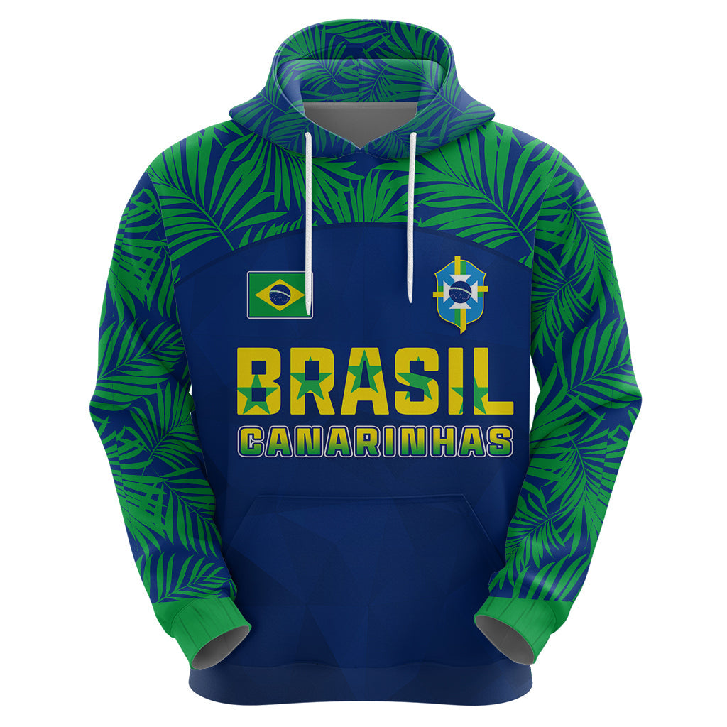 Personalised Brazil Football Hoodie Women's WC 2023 Selecao LT7