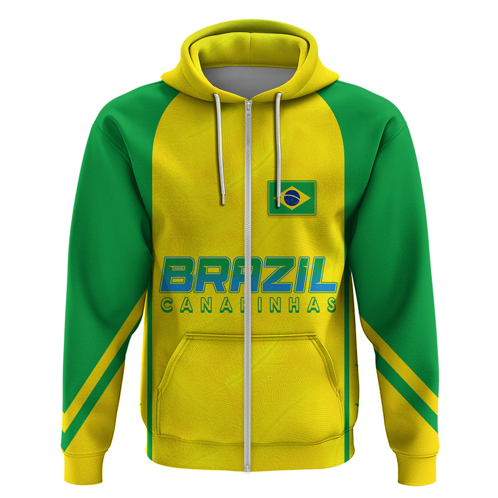 Personalised Brazil Football Hoodie Women's WC 2023 Canarinhas LT7