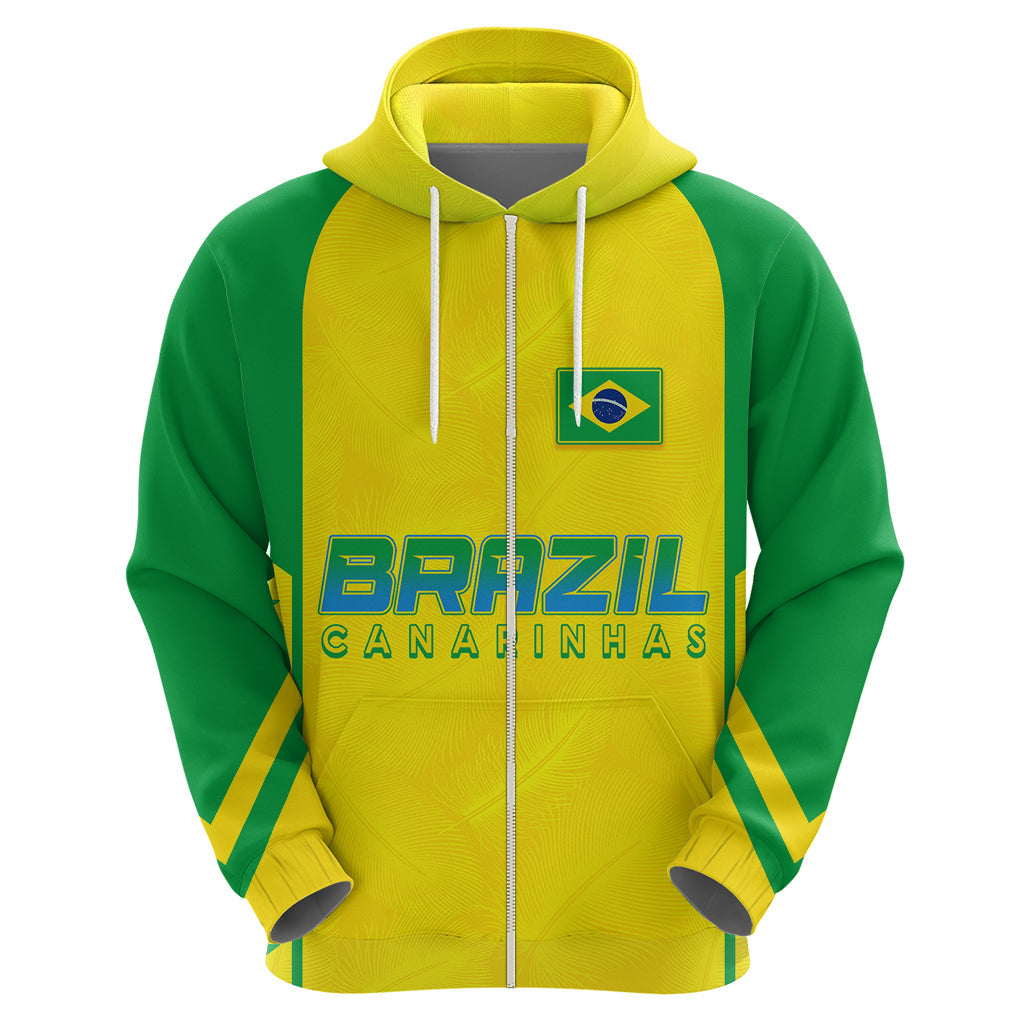 Personalised Brazil Football Hoodie Women's WC 2023 Canarinhas LT7