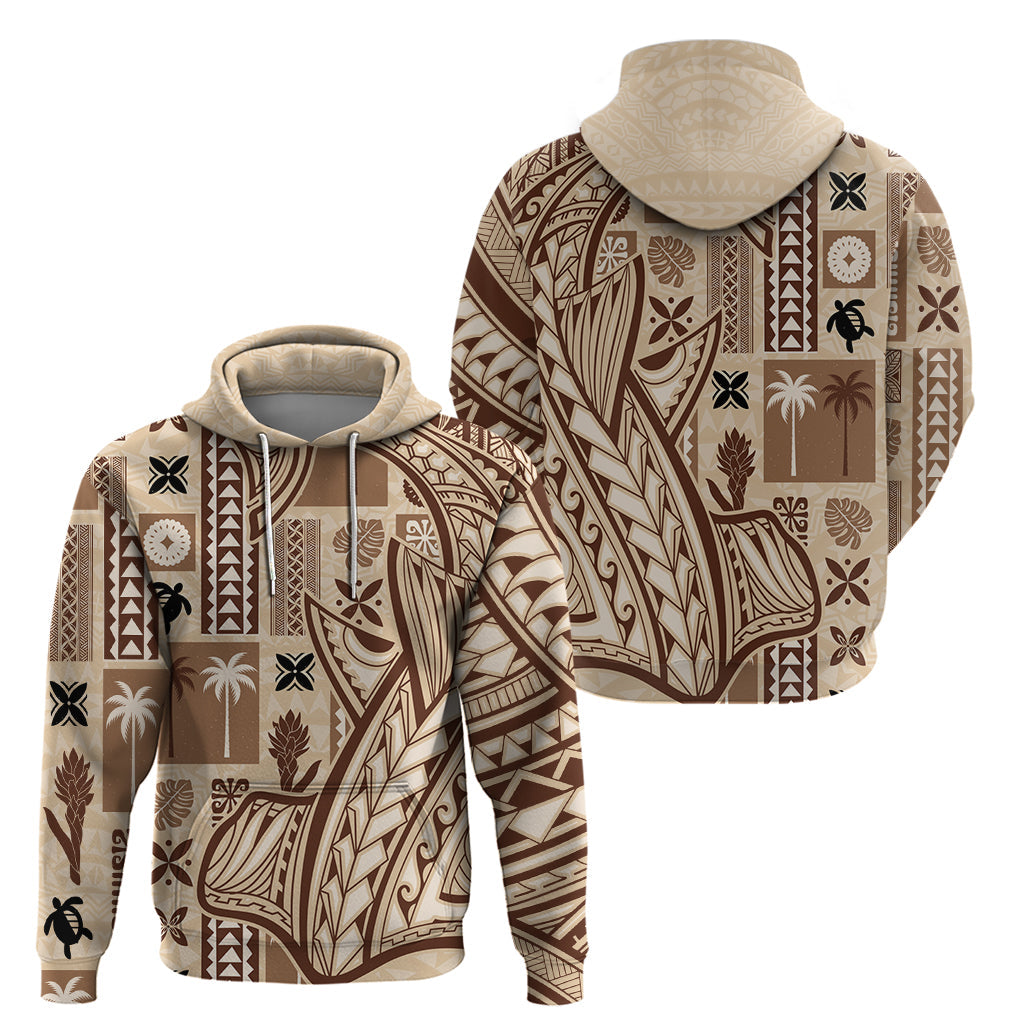 Samoa Tapa Hoodie Siapo Mix Tatau Patterns LT7