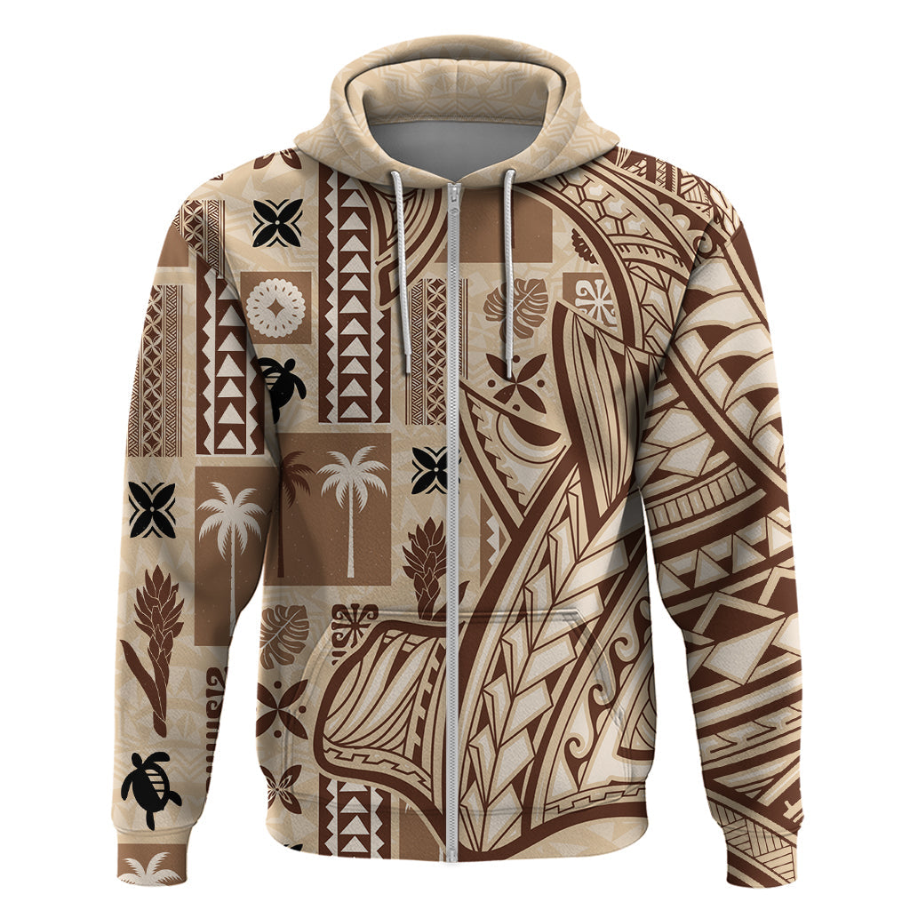 Samoa Tapa Hoodie Siapo Mix Tatau Patterns LT7