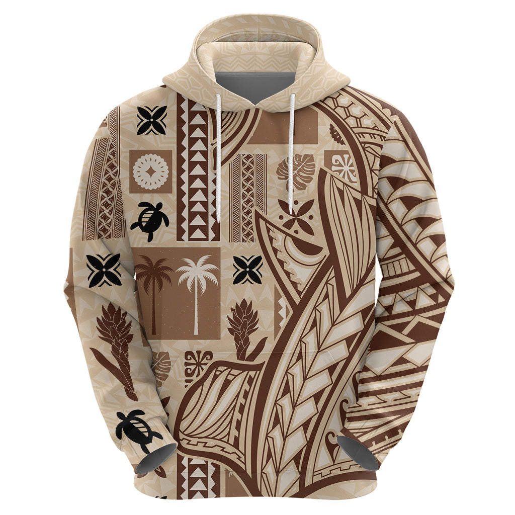 Samoa Tapa Hoodie Siapo Mix Tatau Patterns LT7