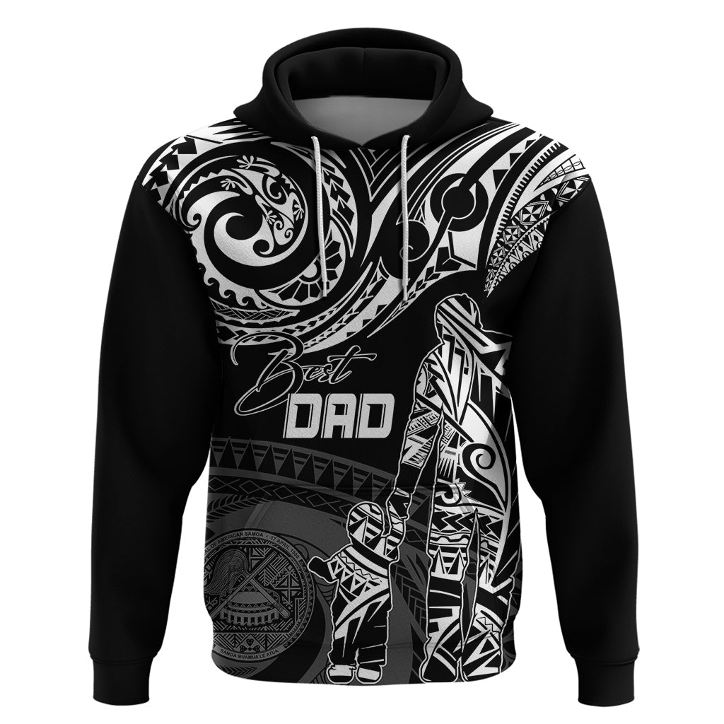 Personalised Father's Day American Samoa Hoodie Polynesian Dad & Kid LT7