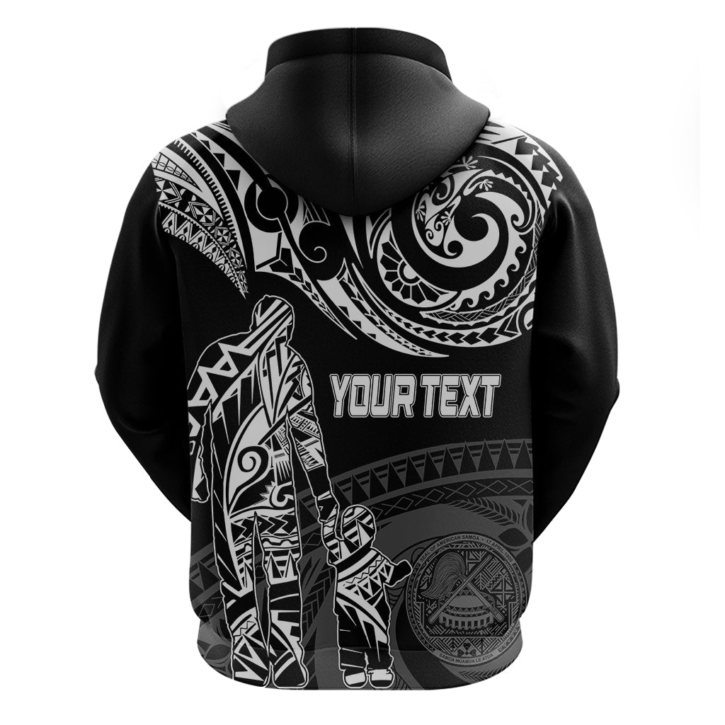 Personalised Father's Day American Samoa Hoodie Polynesian Dad & Kid LT7