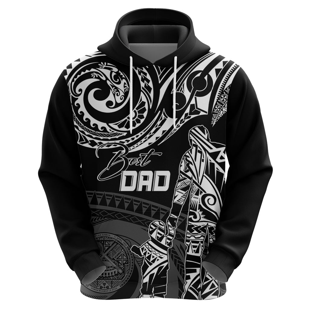 Personalised Father's Day American Samoa Hoodie Polynesian Dad & Kid LT7