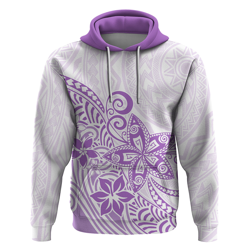 Polynesia Hoodie Plumeria Lavender Curves LT7