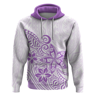 Polynesia Hoodie Plumeria Lavender Curves LT7