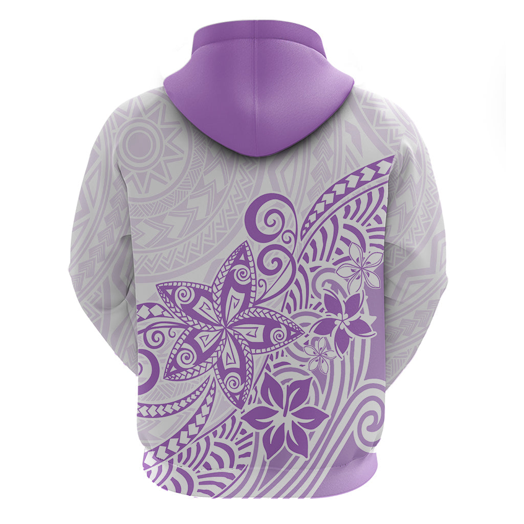 Polynesia Hoodie Plumeria Lavender Curves LT7