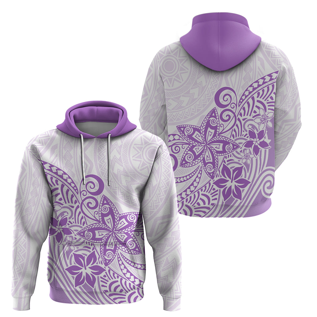 Polynesia Hoodie Plumeria Lavender Curves LT7