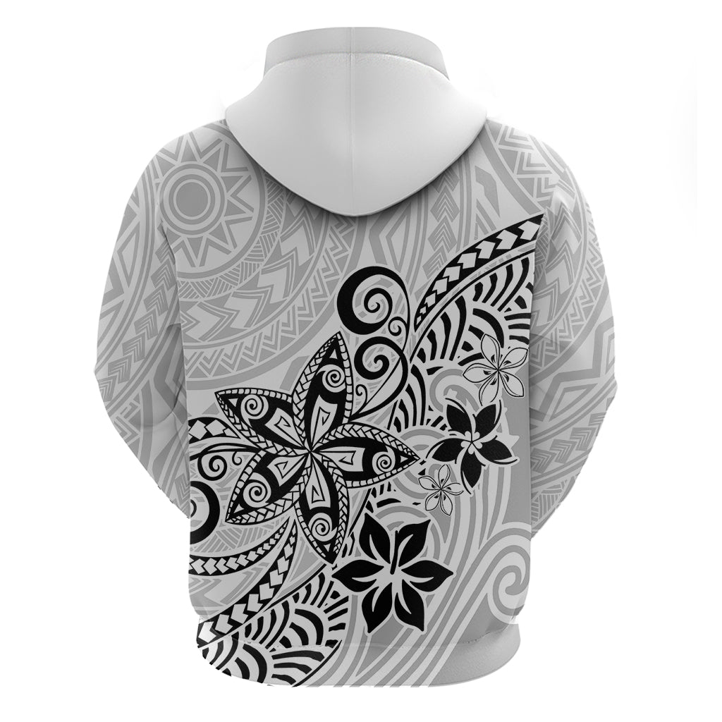 Polynesia Hoodie Plumeria White Curves LT7