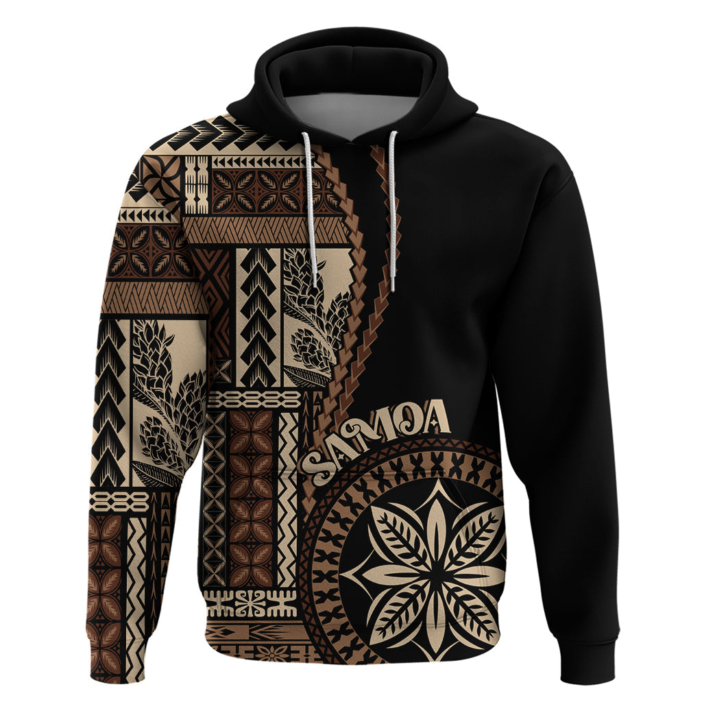 Samoa Siapo Motif Hoodie Classic Style - Black Ver LT7