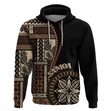 Samoa Siapo Motif Hoodie Classic Style - Black Ver LT7