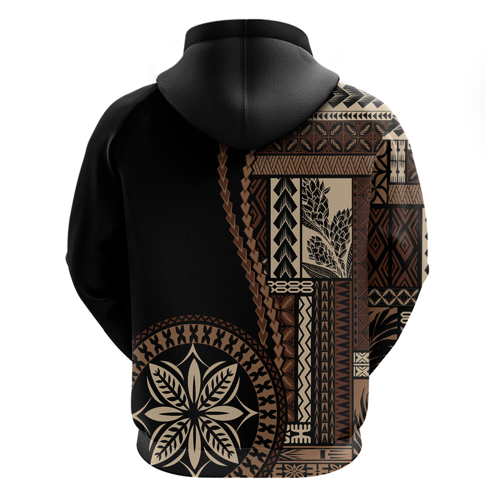 Samoa Siapo Motif Hoodie Classic Style - Black Ver LT7