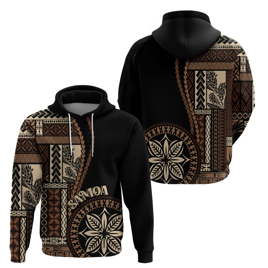 Samoa Siapo Motif Hoodie Classic Style - Black Ver LT7