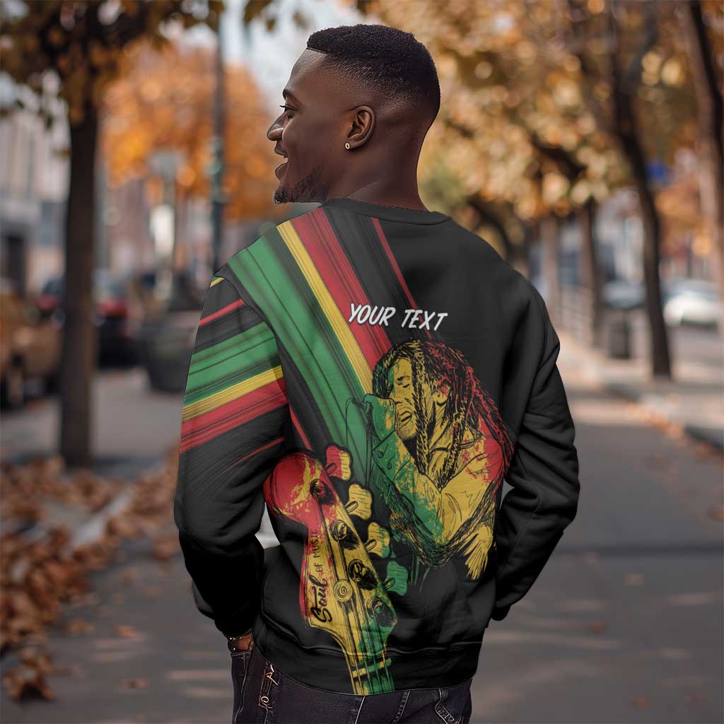 Personalised Afro Vibes Sweatshirt Reggae King - Live The Way You Love LT7