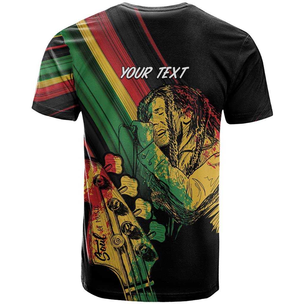 Personalised Afro Vibes T shirt Reggae King - Live The Way You Love LT7