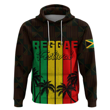 Personalised Jamaica Hoodie Reggae Festival Legend Bob Abstract Portrait LT7