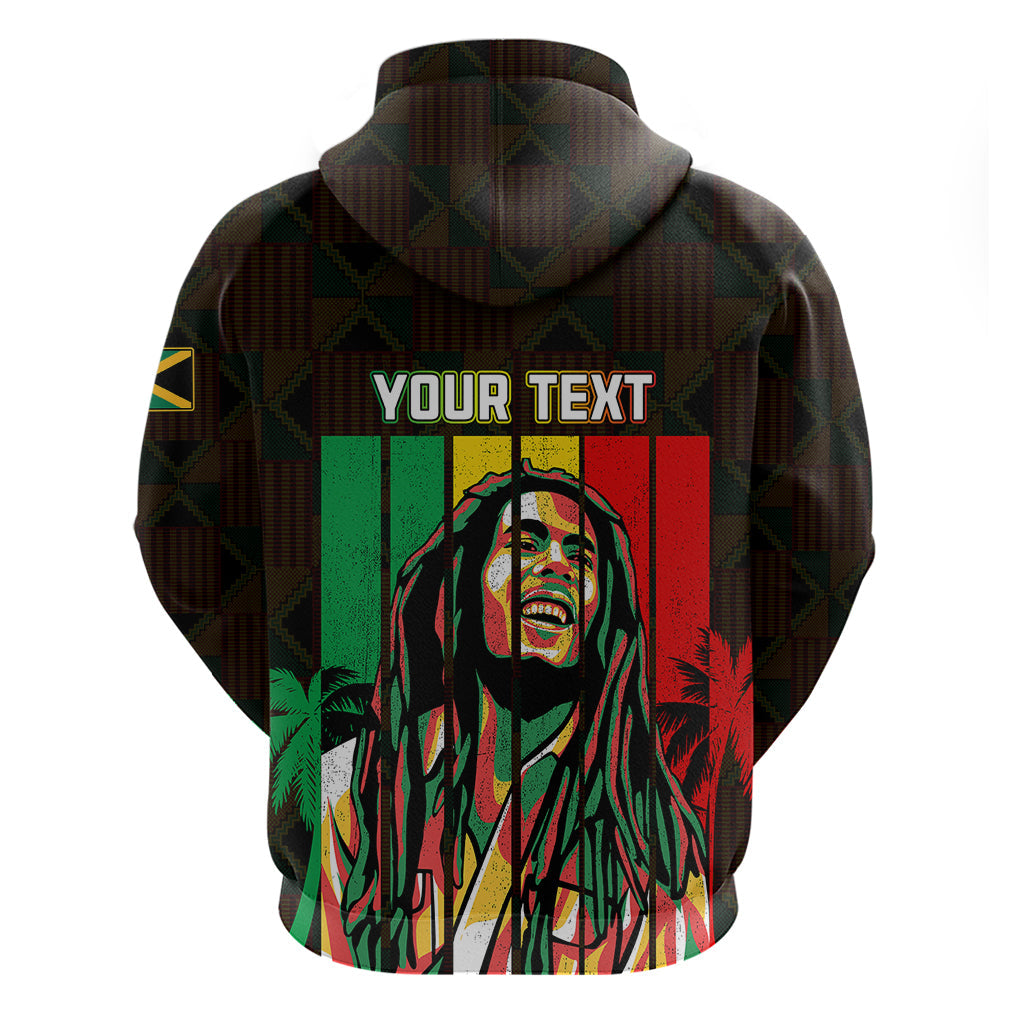 Personalised Jamaica Hoodie Reggae Festival Legend Bob Abstract Portrait LT7