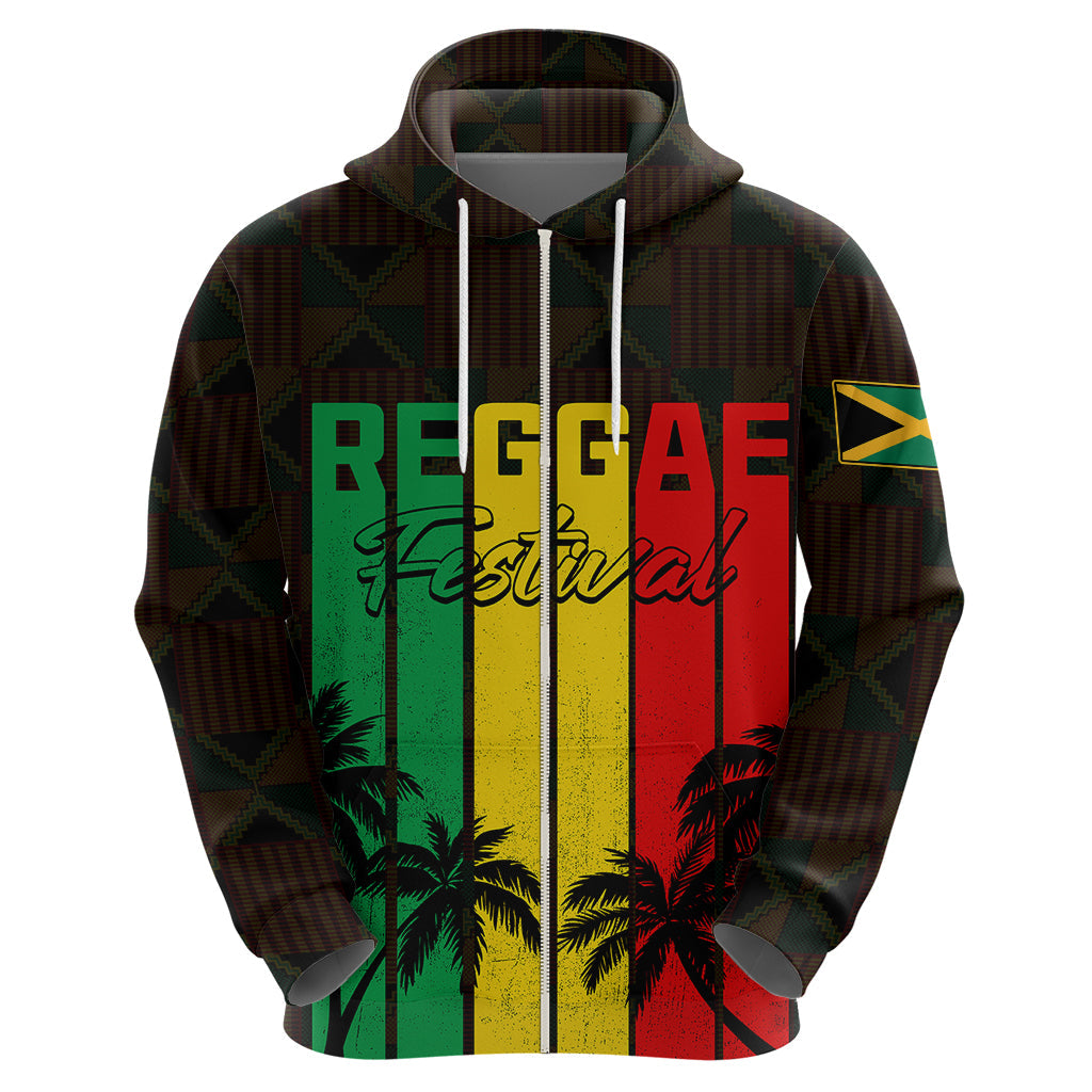Personalised Jamaica Hoodie Reggae Festival Legend Bob Abstract Portrait LT7