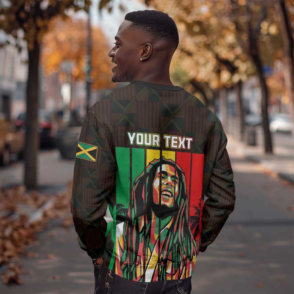Personalised Jamaica Sweatshirt Reggae Festival Bob Marley Abstract Portrait LT7