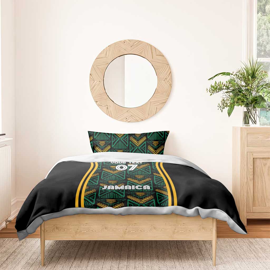 Afro-Jamaica Custom Bedding Set Reggae Boyz Ethnic Motifs LT7
