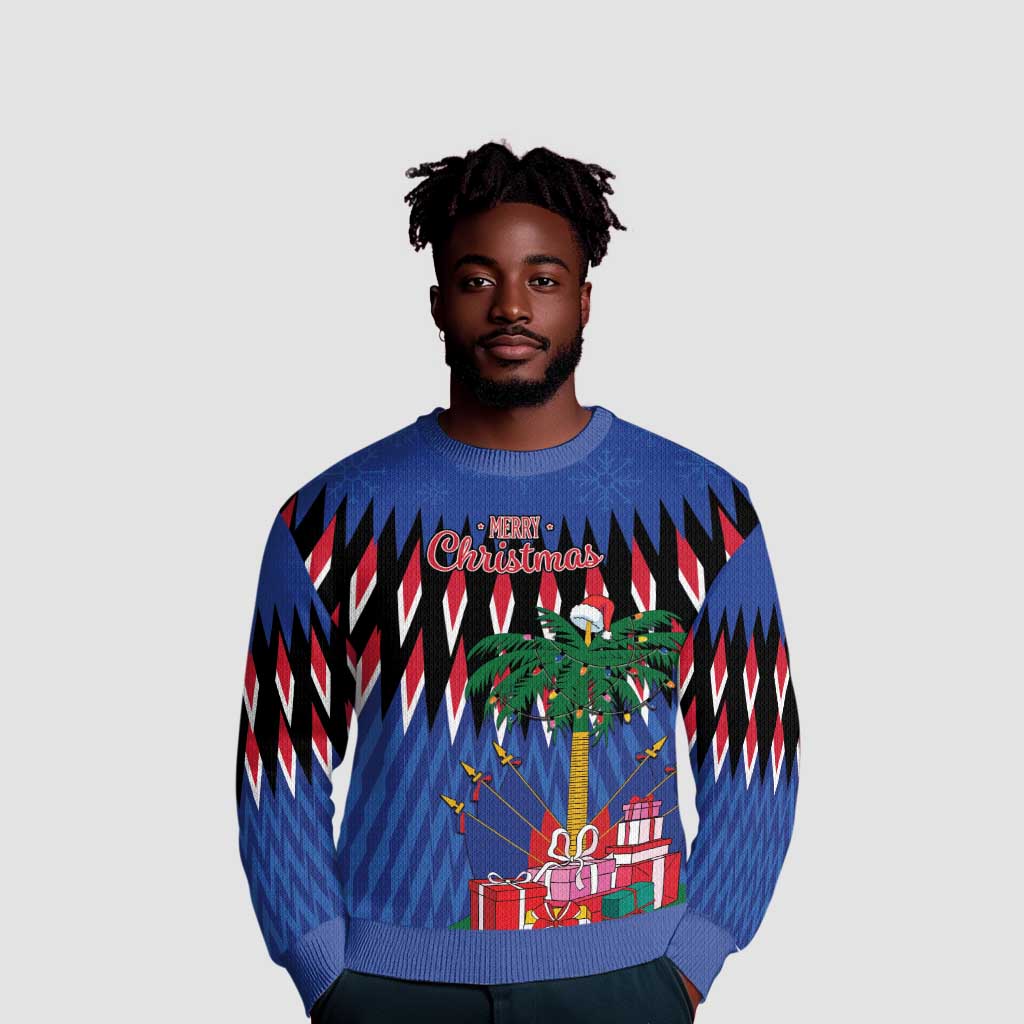 Haiti Afro Christmas Ugly Christmas Sweater Festive Vibes LT7