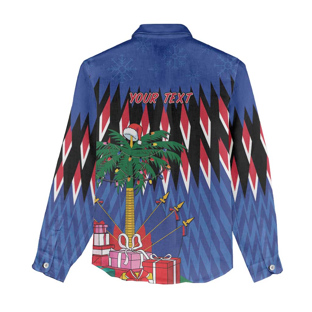 Haiti Afro Christmas Personalized Women Casual Shirt Festive Vibes LT7