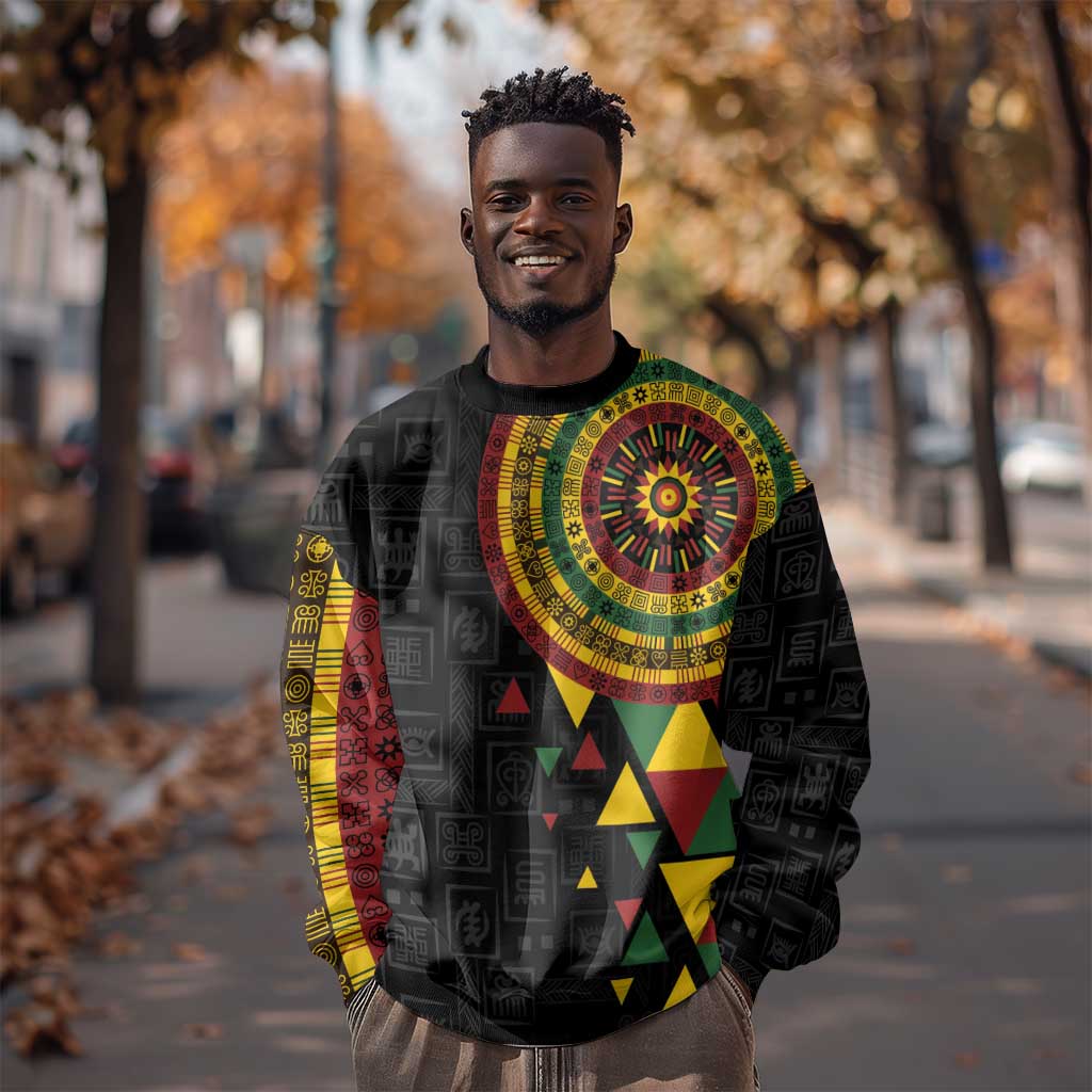 Personalized Adinkra Afro-Akan Culture Sweatshirt Afrikan Colors LT7