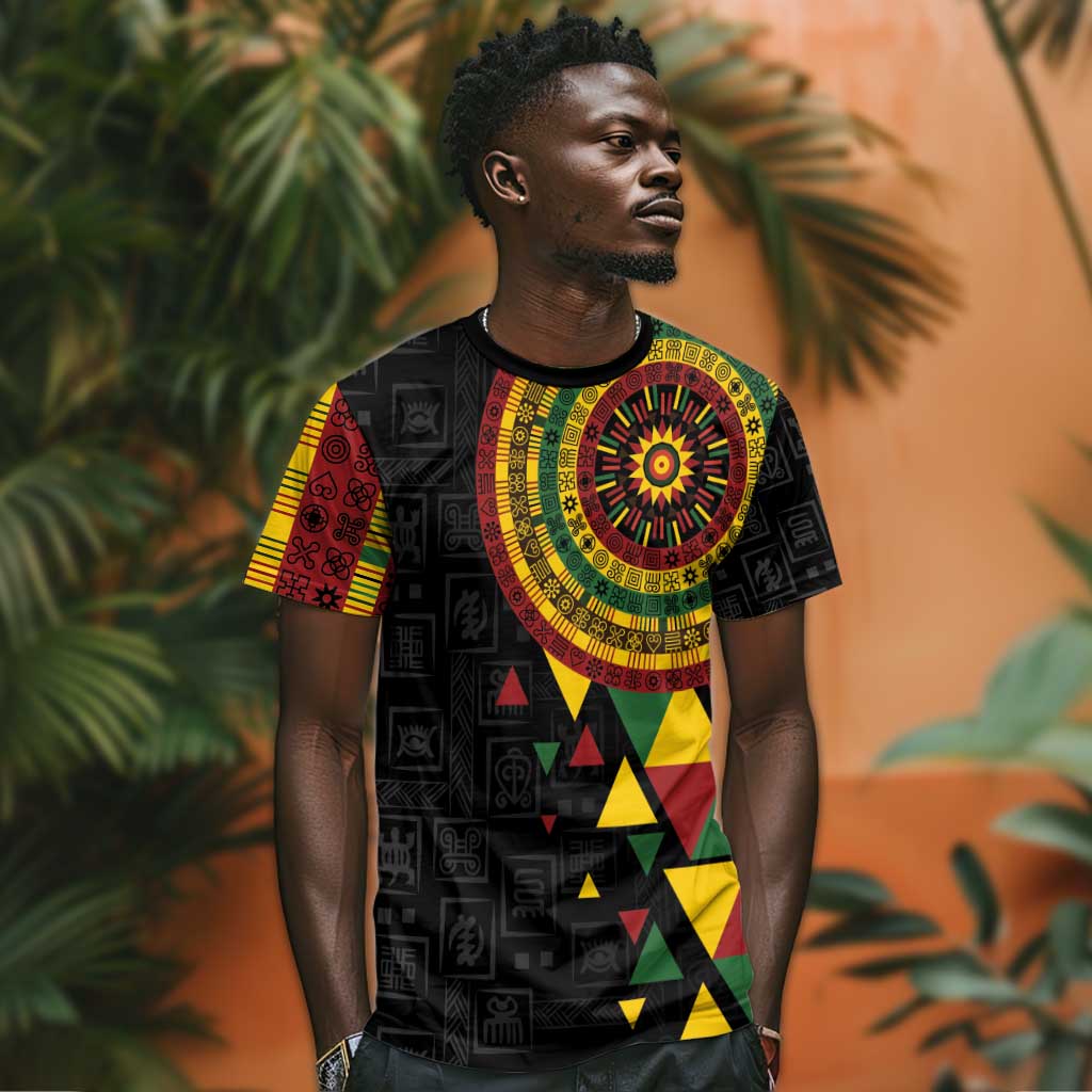 Personalized Adinkra Afro-Akan Culture T shirt Afrikan Colors LT7