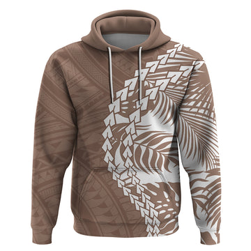 Polynesian Pride Hoodie Polynesia Tribal - Tropical Brown LT7