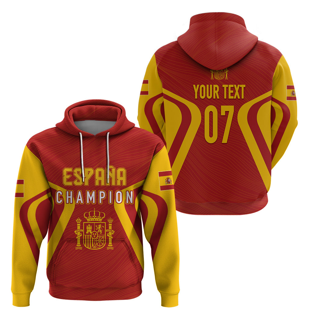 Personalised Spain Football Hoodie World Cup Campeona 2023 La Roja LT7