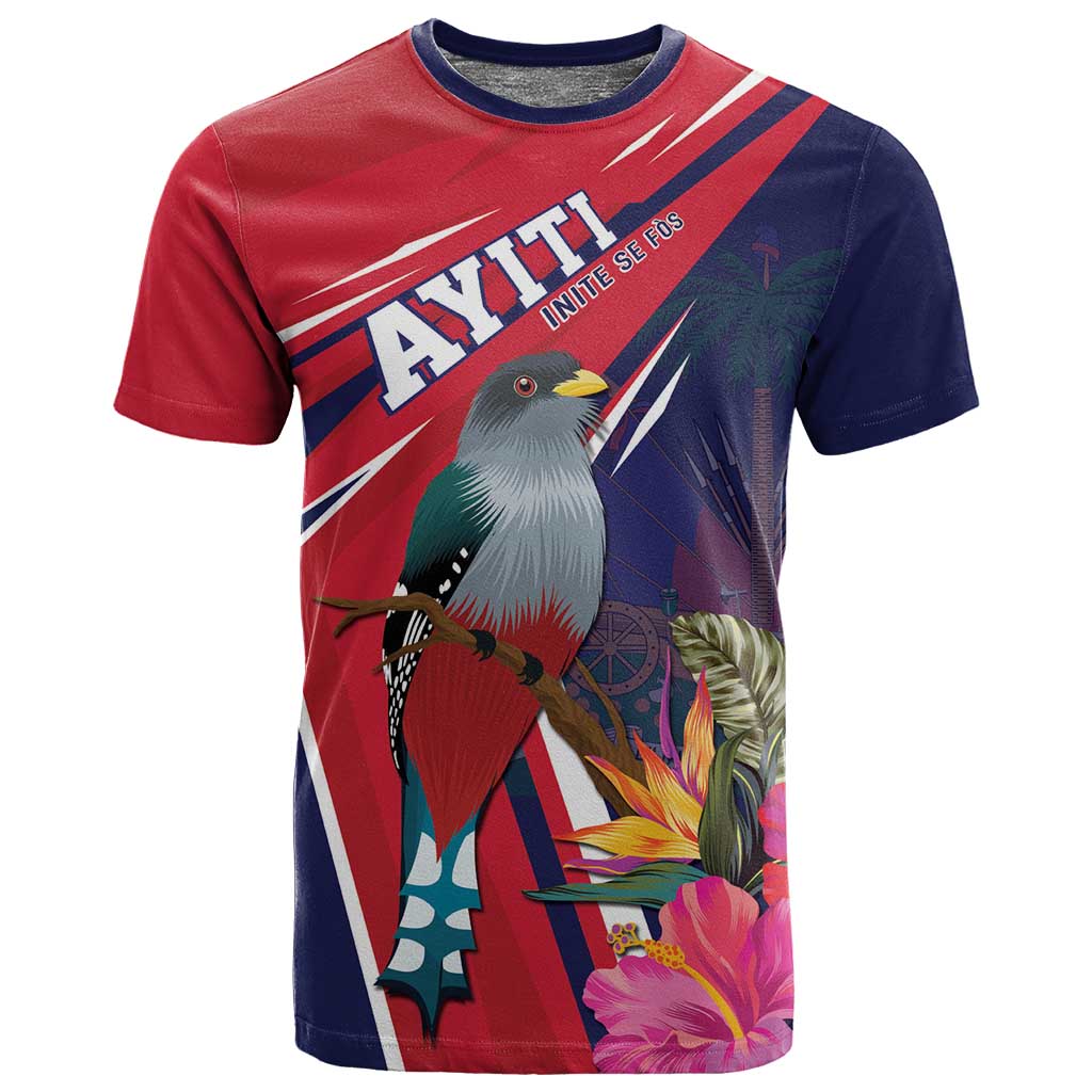 Haiti Personalized T shirt Hispaniolan Trogon Tropical Vibes LT7