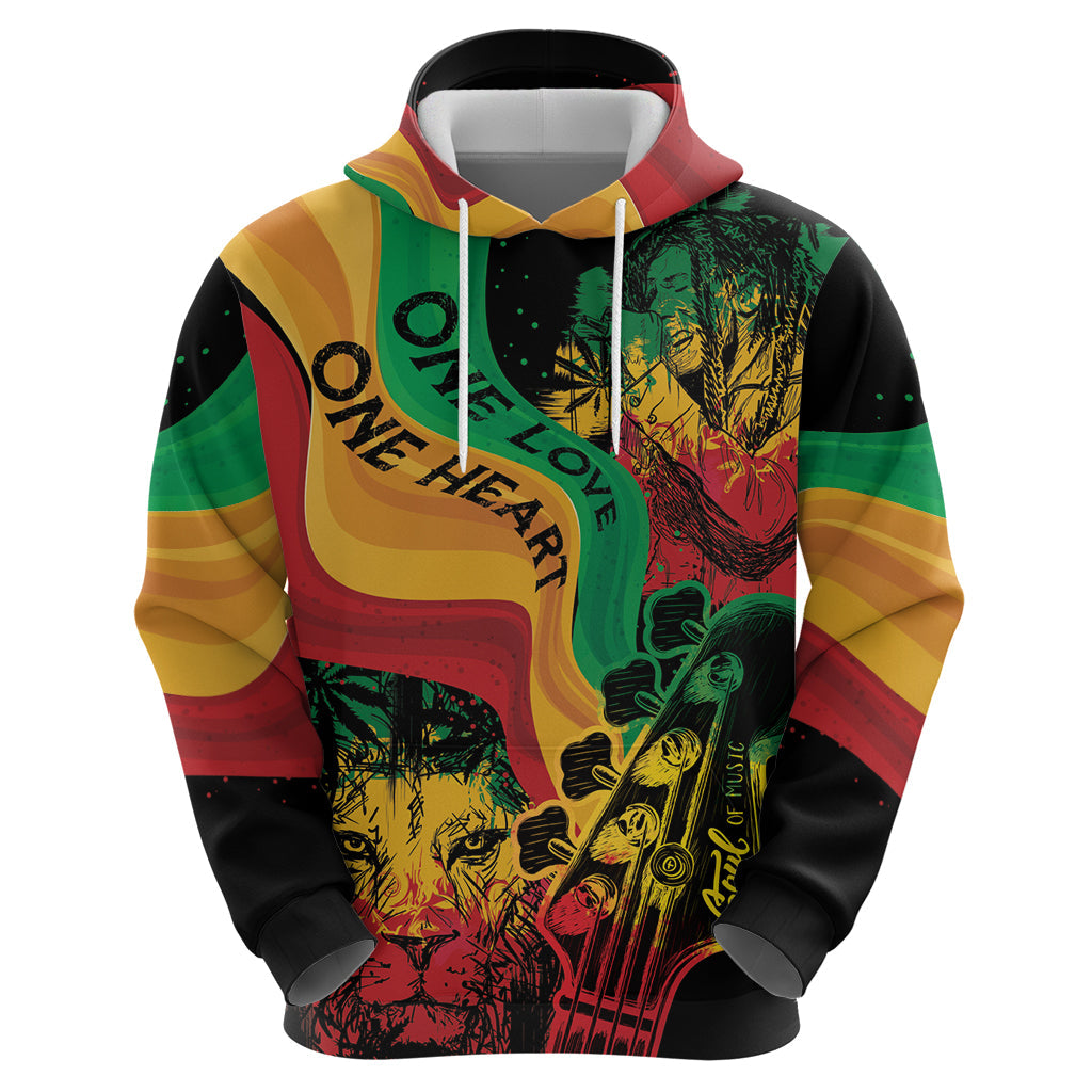 Reggae Day Hoodie One Love One Heart LT7