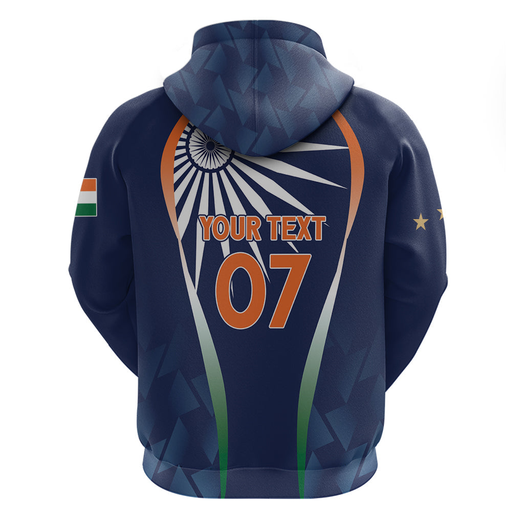 India Cricket World Cup 2024 Hoodie Men In Blue Dynamic LT7