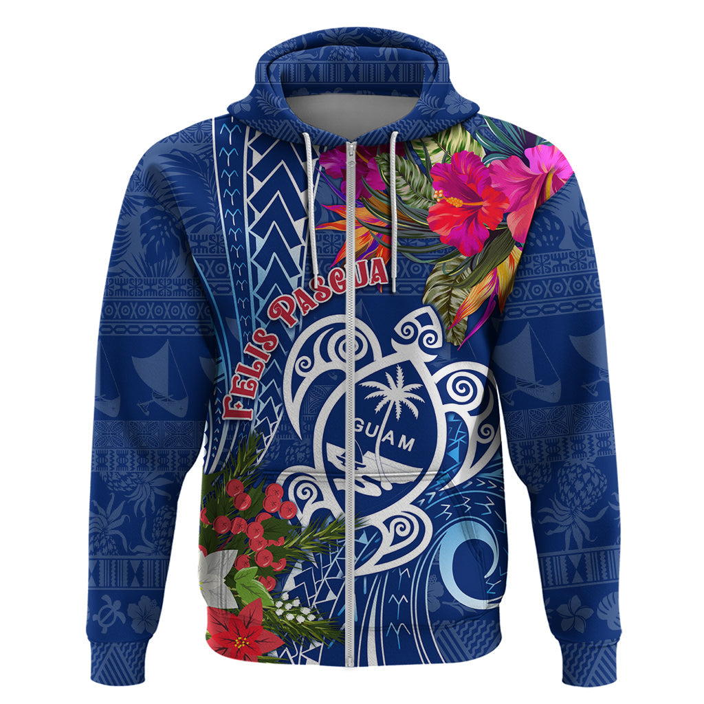 Guam Christmas Hoodie Turtle Mix Tapa Felis Pasgua LT7