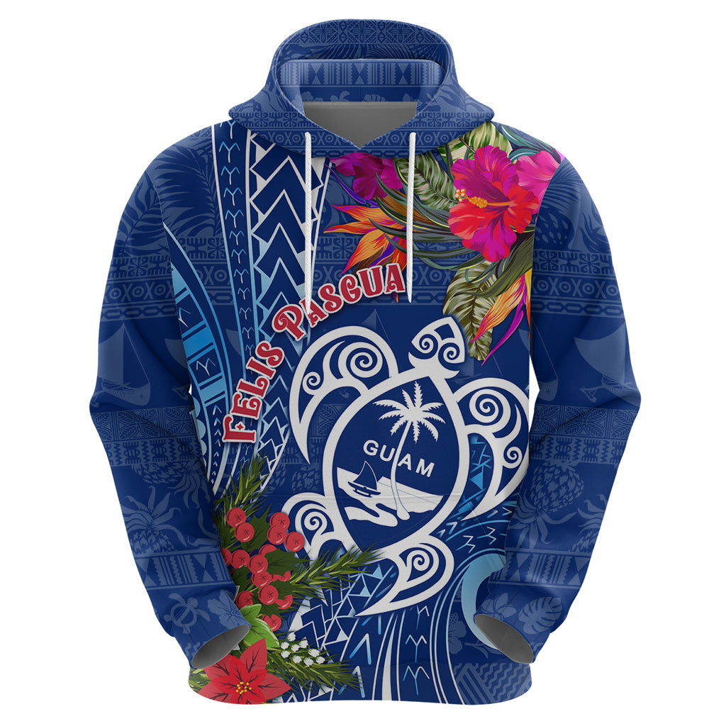 Guam Christmas Hoodie Turtle Mix Tapa Felis Pasgua LT7