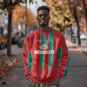 Custom Morocco Football Sweatshirt Nations Cup 2024 Atlas Lions LT7